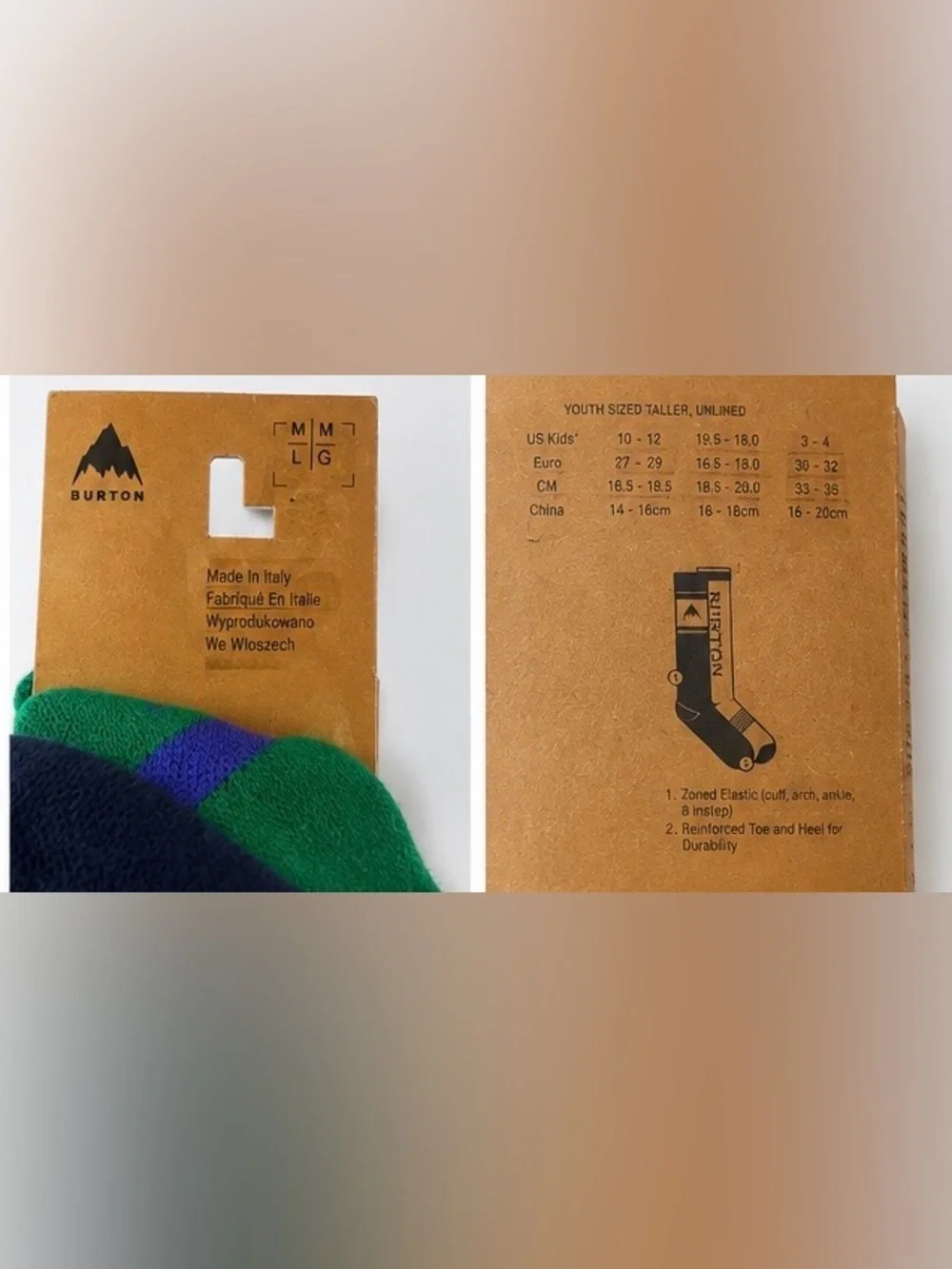 Burton Kids' Weekend Midweight 2-Pack Socks Size M/L (10-12)
